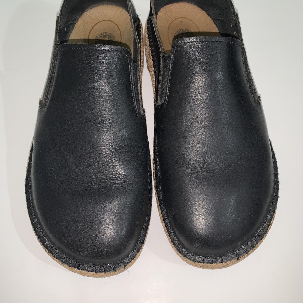 Birkenstock Shoes Mens Size 10 Black Leather Slip On Clog Comfort EU 43 - Picture 6 of 11